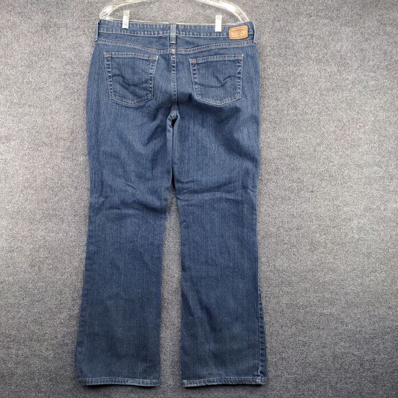 Levi's Women's Signature Jeans Blue 14 Long Low Rise Bootcut Denim Pockets - Picture 4 of 12